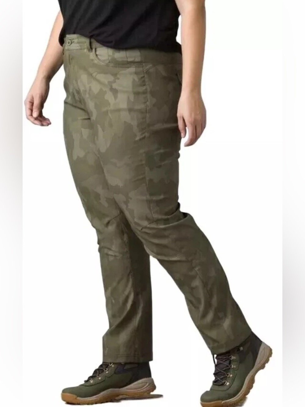 NWT prAna Sage Camo Halle Straight Pant Plus II Size 22W Active Outdoors Casual